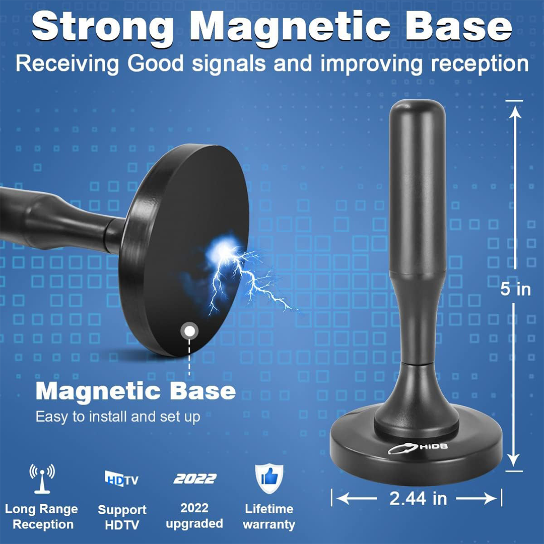 4K Indoor HDTV Antenna Magnetic Digital TV Receiver
