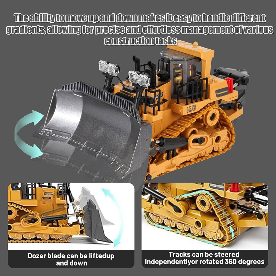 4WD Remote Control Excavator Bulldozer Dump Truck Toy Vehicle