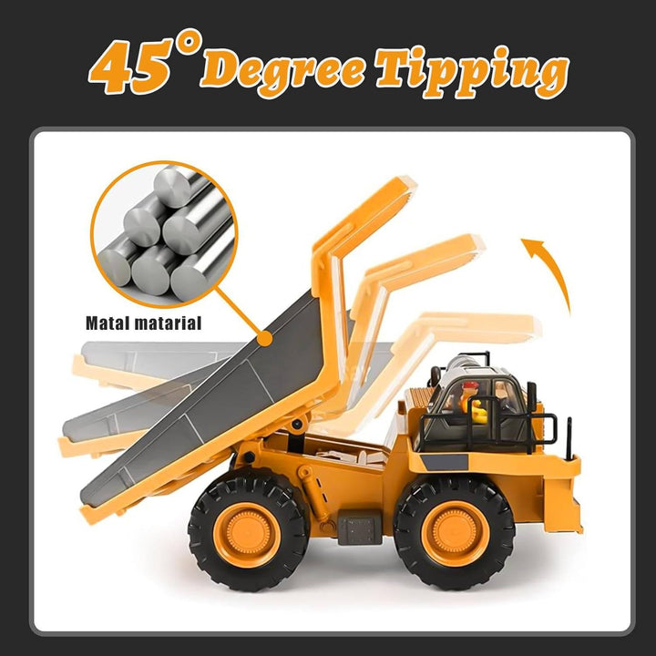 4WD Remote Control Excavator Bulldozer Dump Truck Toy Vehicle