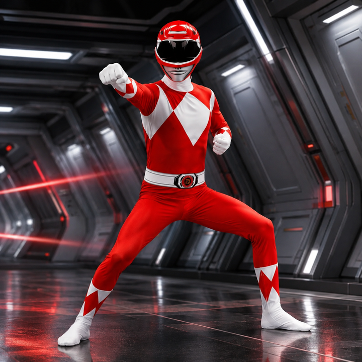 Power Rangers Bodysuit Costume with Helmet Halloween Costume