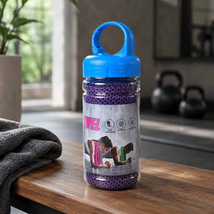 Cooling Towel Portable Bottle Quick Dry Sports Ice Gym Yoga Travel