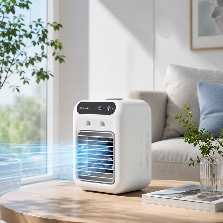 Mini USB Portable Air Conditioner Quiet Desk Fan Humidifier Spray Tabletop