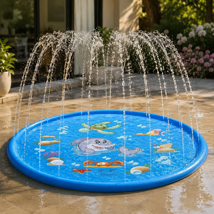 Children Inflatable Water Sprinkler Pad Spray Mat Lawn Beach Pool Kids