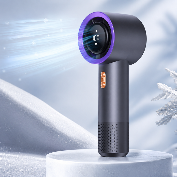 Handheld Portable Fan Bladeless High-Speed Mini Fan USB Rechargeable LED