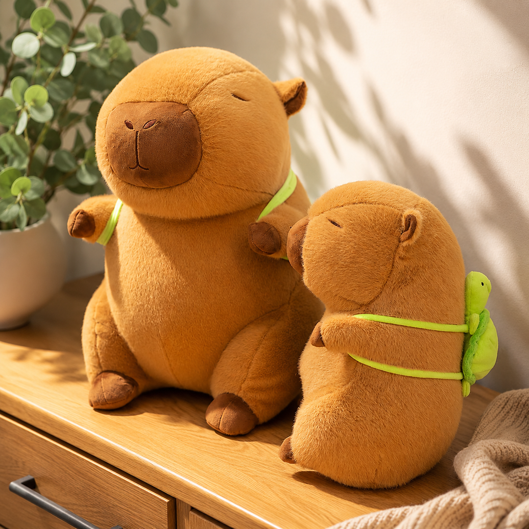 Capybara Turtle Backpack Plush Doll Kawaii Stuffed Kids Gift