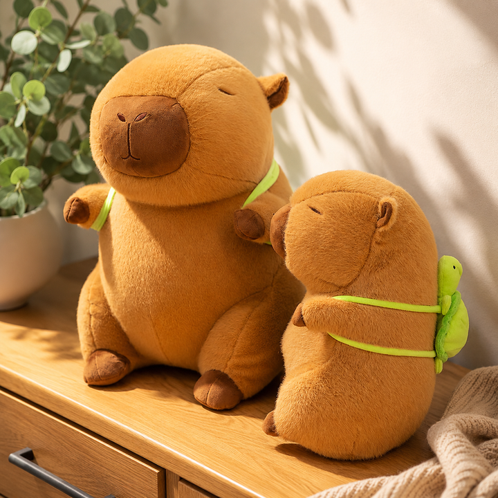 Capybara Turtle Backpack Plush Doll Kawaii Stuffed Kids Gift