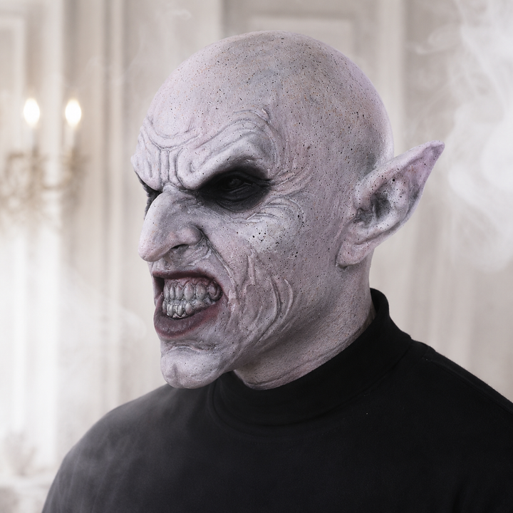 Nosferatu Vampire Grey Latex Mask for Halloween Horror