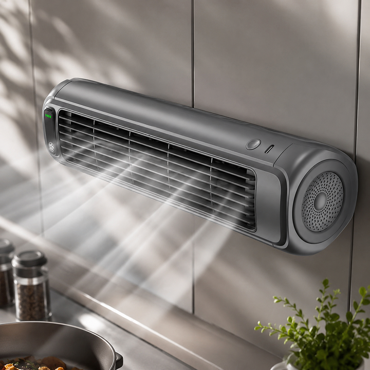 Household Small Silent Wall Mounted Fan No Drill Kitchen Bathroom Dormitory