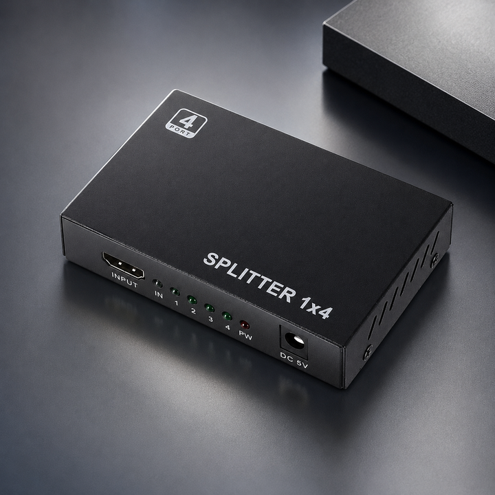HDMI Splitter 1 In 4 Out 4K UHD 1080P Repeater Amplifier for Multi Display