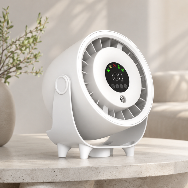 Portable Misting Fan Digital Display Quiet Cooling Humidifier Wall Hangable