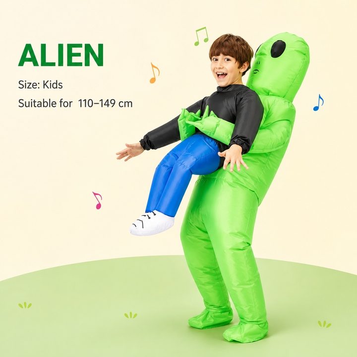 Alien Abduction Inflatable Costume for Kids Halloween