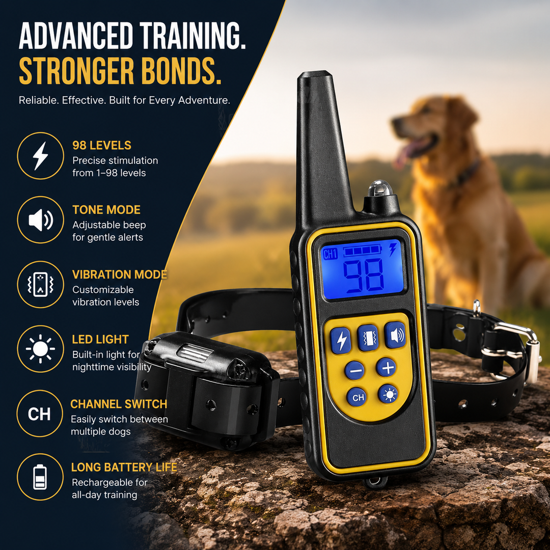 Dog Training Collar 3000FT Remote Rechargeable Waterproof for 1 2 or 3 Dogs