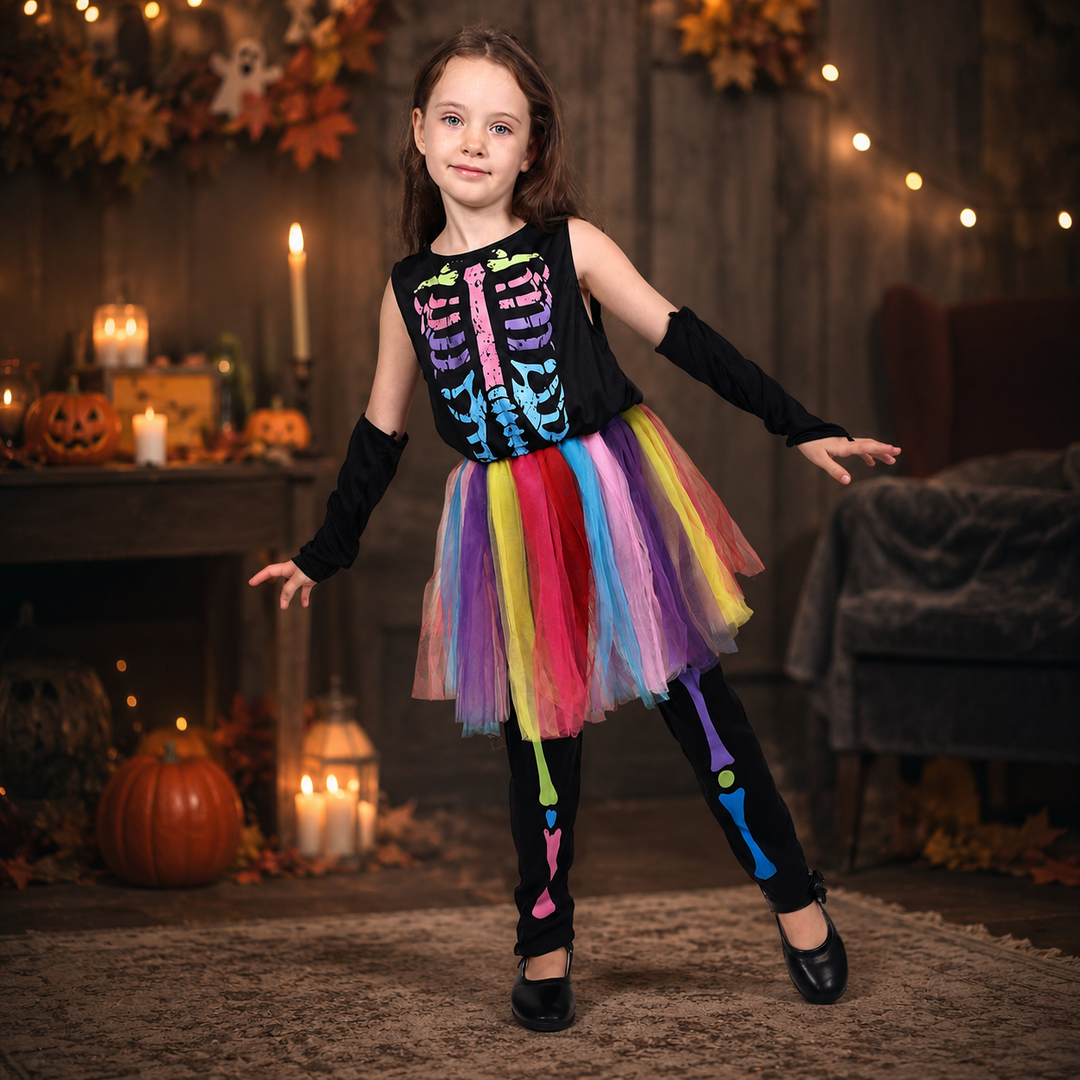 Vampire Costume for Girls with Cape and Vest Halloween Costume