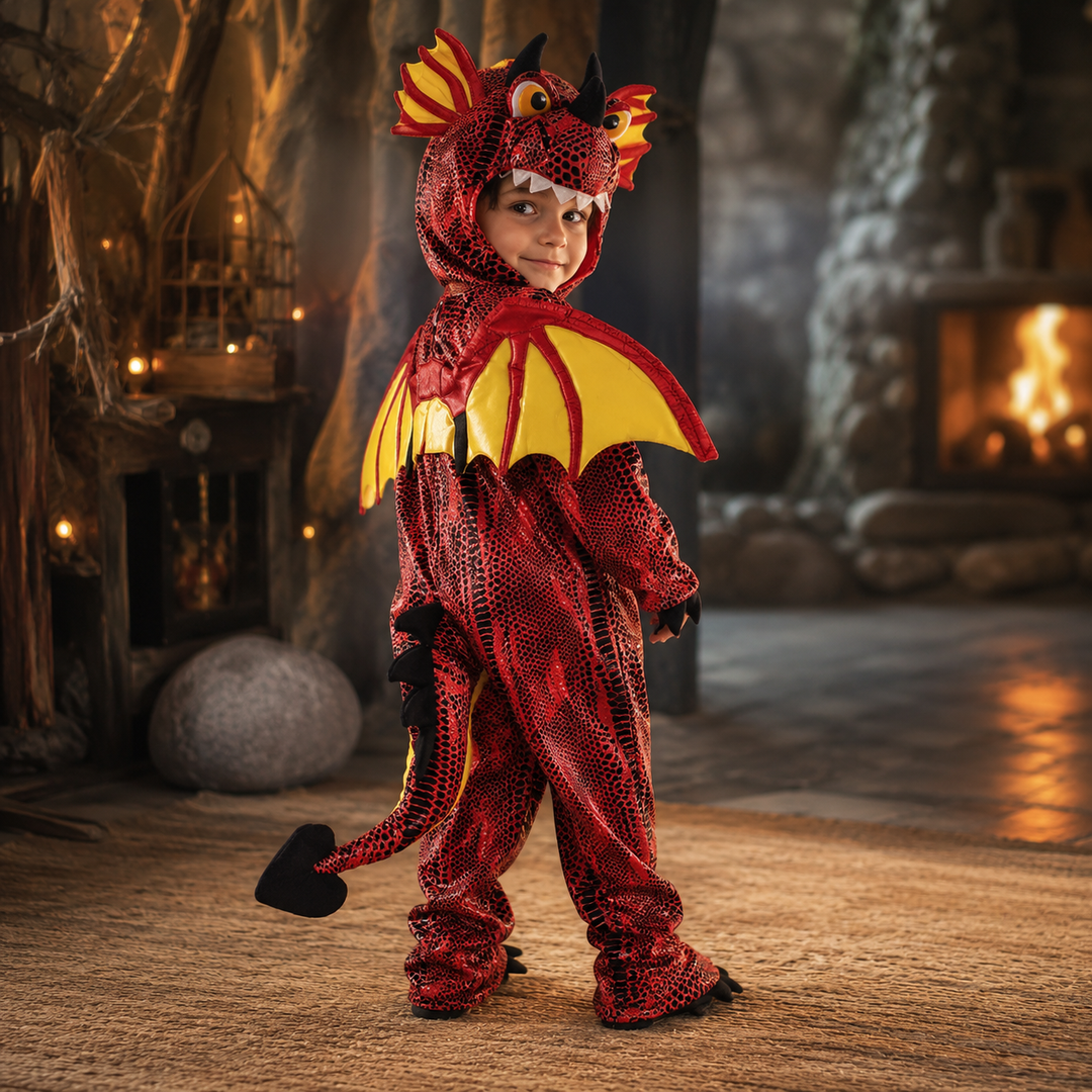 Kids Dragon Costume with Wings and Tail Halloween Costume