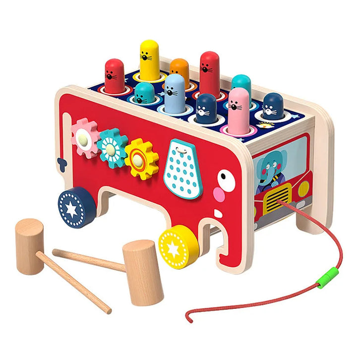 Montessori Wooden Elephant Motor Skills Toy