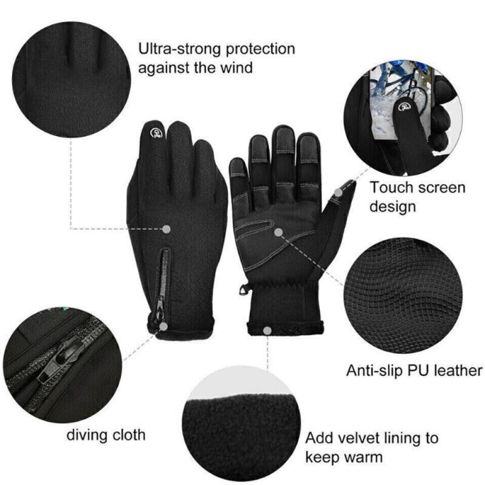 Thermal Waterproof Touchscreen Gloves