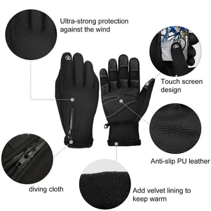 Thermal Waterproof Touchscreen Gloves