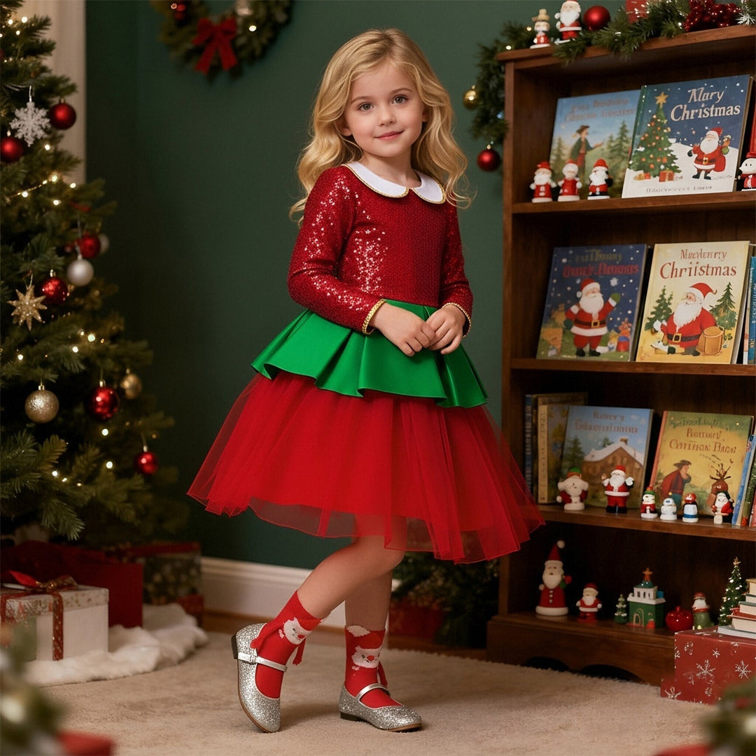 Girls Ball Gown Dress with Magnetic Socks