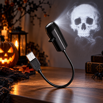 Halloween LED Projector Night Light USB Plug and Play