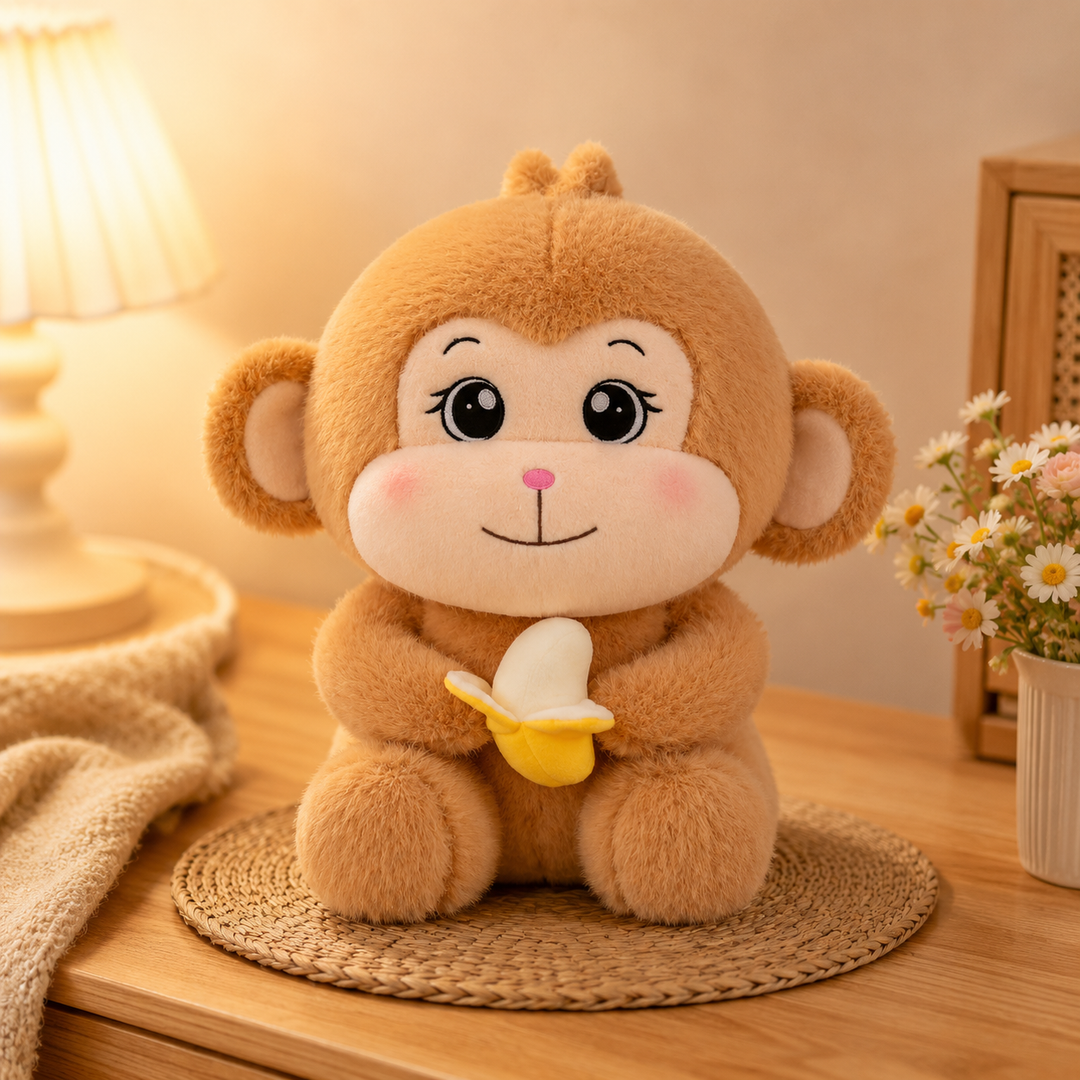 Kawaii Banana Monkey Plush Cartoon Stuffed Room Decor Gift
