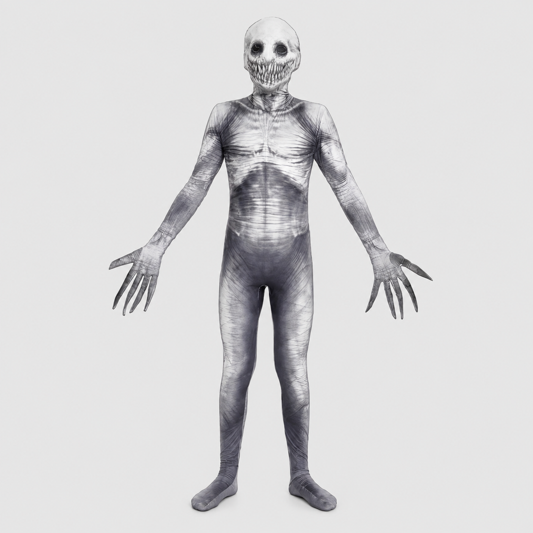 Slenderman Faceless Bodysuit Costume for Men Halloween Costume