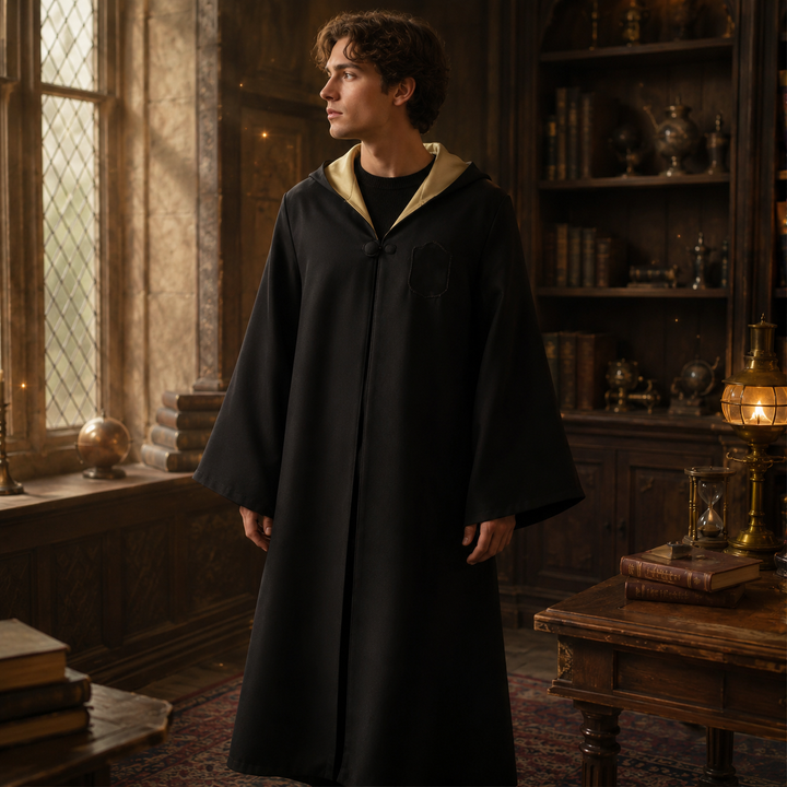 Harry Potter-Inspired Hogwarts House Robe Costume with Tie