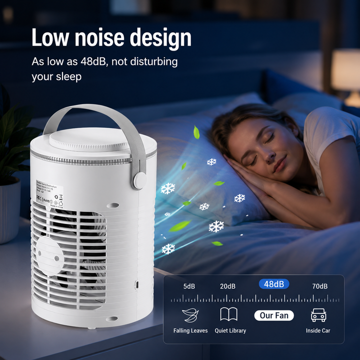 Mini Portable Air Conditioner Desktop Spray Cooling Fan USB Timer RGB