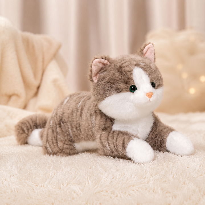 Lying Cat Plush Toy Soft Long Arm Kitten Pillow Kids Gift