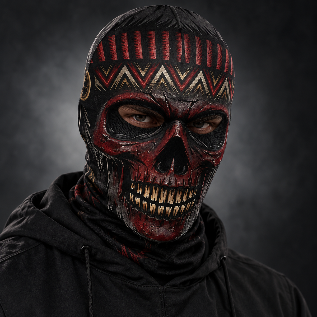Scary Skeleton Halloween Full Face Mesh Mask