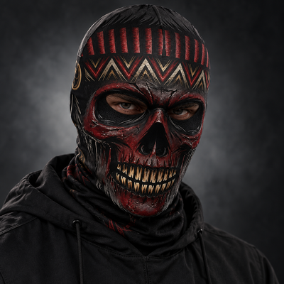 Scary Skeleton Halloween Full Face Mesh Mask