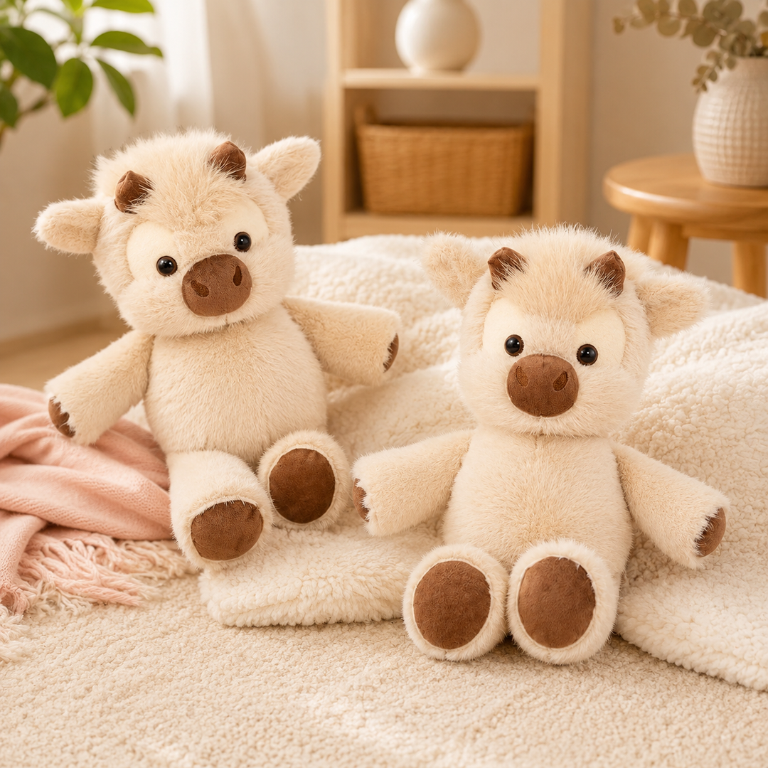Adorable Highland Cattle Plush Soft Huggable Kids Gift