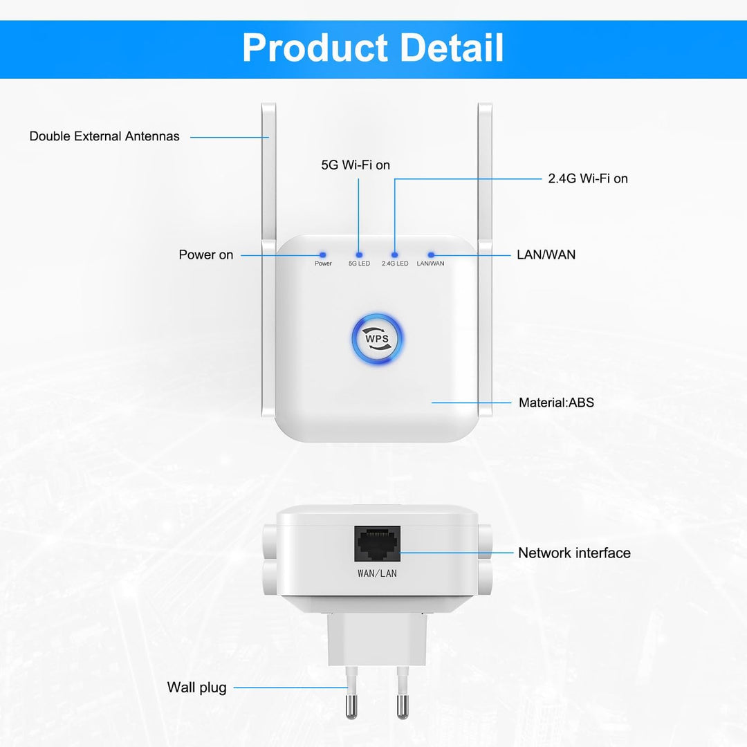 5G WiFi Extender Wireless Signal Booster
