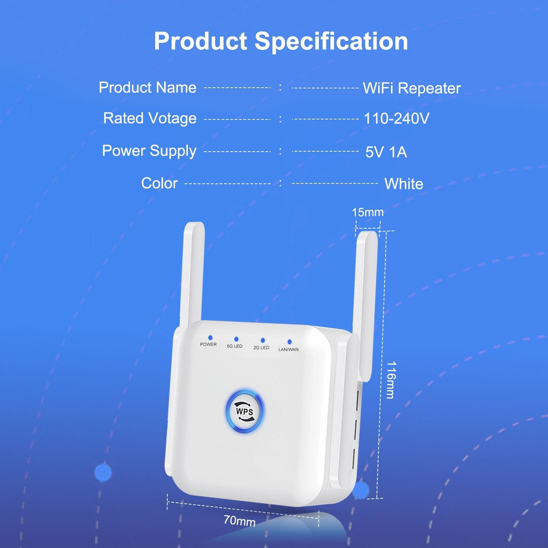 5G WiFi Extender Wireless Signal Booster