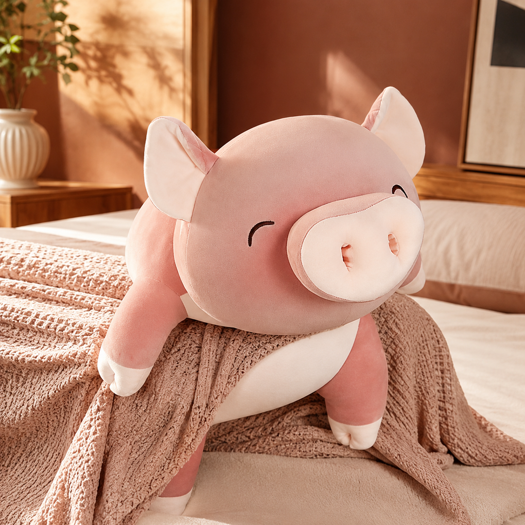 Big Squishy Pig Plush Toy Soft Piggy Pillow Comforting Kids Gift