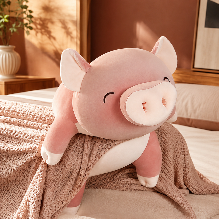 Big Squishy Pig Plush Toy Soft Piggy Pillow Comforting Kids Gift