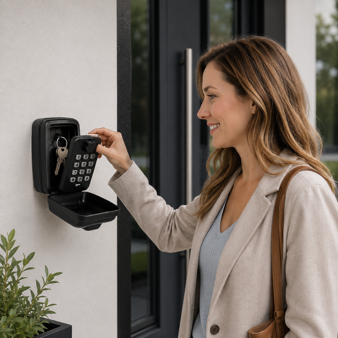 Key Safe Box Wall Mount Lock Box with Numeric Code