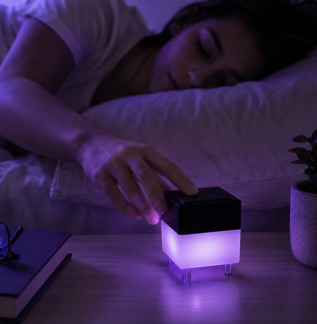 Cube Night Light Touch Control Color Changing LED Bedside Mood Lamp Rechargeable