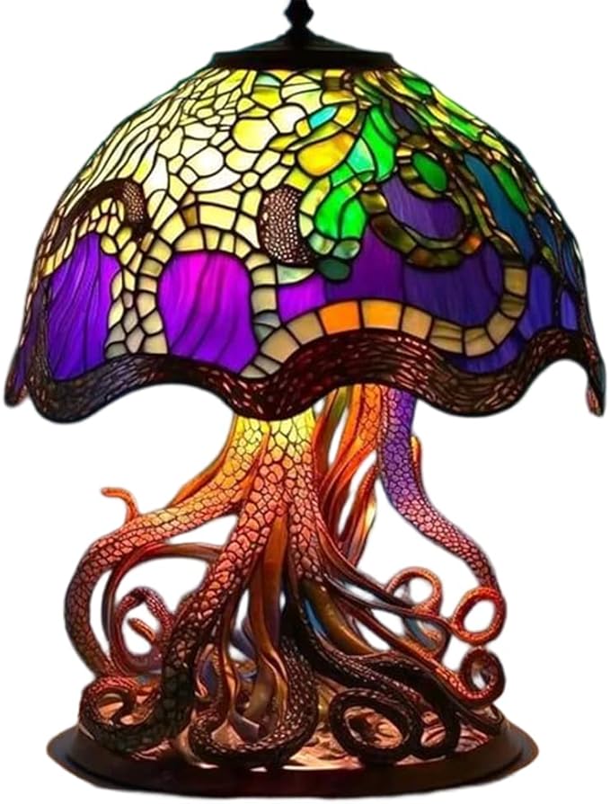 Stained Glass Mushroom Table Lamp 9 Style Options