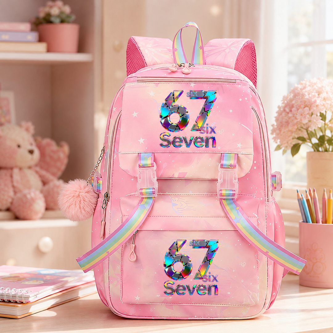 Six Seven 67 Girls Lightweight School Backpack