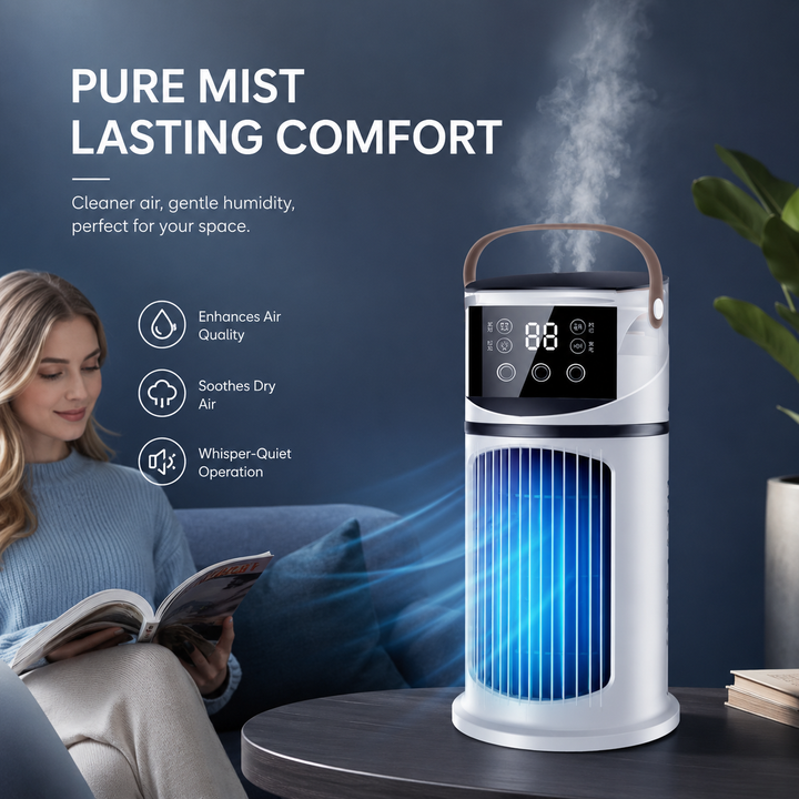 Portable Air Conditioner Mini Evaporative Air Cooler Humidifier Tower Fan