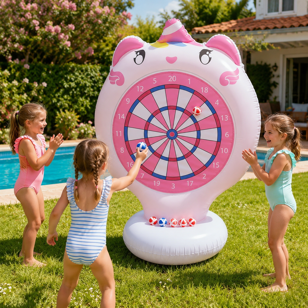 Inflatable Dart Board Water Game Pool Float Summer Beach Party Kids Gift