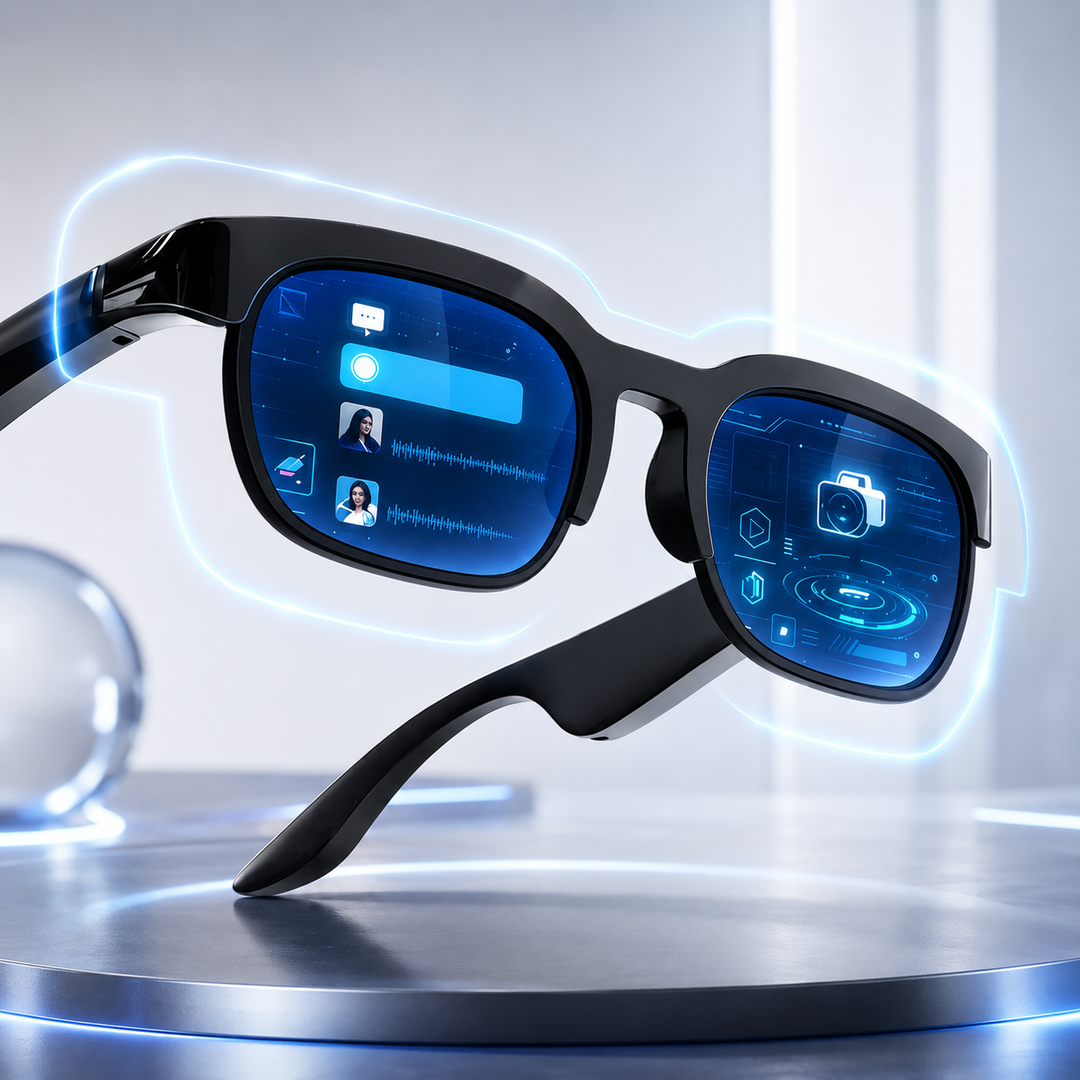 Smart Glasses AI Translation Bluetooth Audio Sunglasses Music Calls Recording