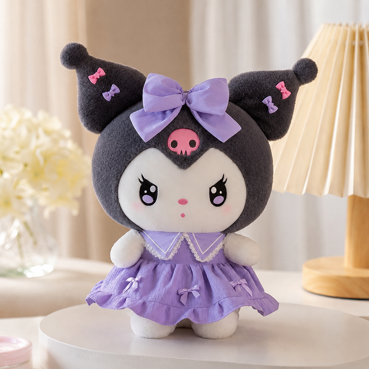 Purple Dress Cartoon Plush Toy Cute Kawaii Doll Birthday Gift