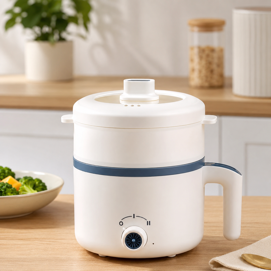 1.7L Electric Rice Cooker Multi-Function Non-Stick Pot Steamer Single Double Layer