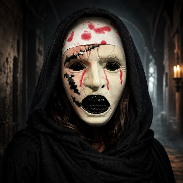 Bloody Nun Horror Mask Halloween Costume Mask