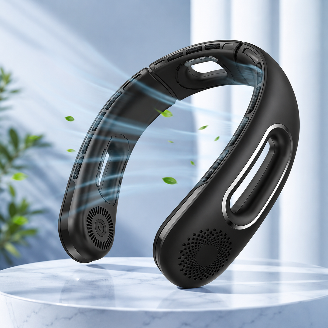 Bladeless Neck Fan 5200mAh Portable Rechargeable 4 Speed 360 Cooling Fan
