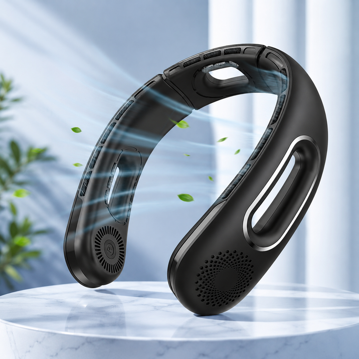 Bladeless Neck Fan 5200mAh Portable Rechargeable 4 Speed 360 Cooling Fan