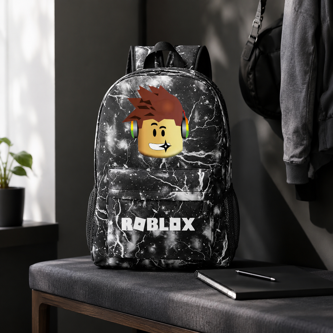 Roblox Character Backpack Large Capacity School Bookbag for Boys and Girls