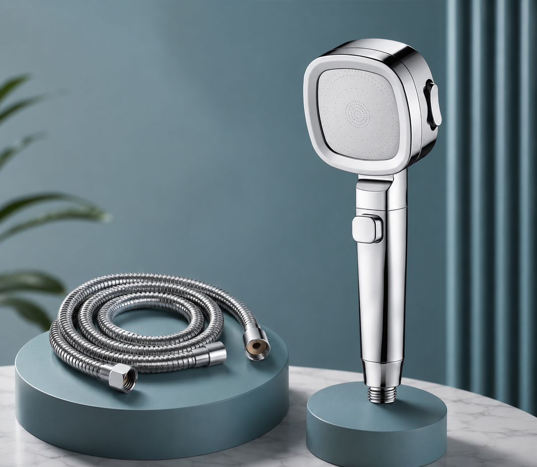 Shower Head High Pressure 3 Modes Water Saving Adjustable One-Touch Stop Sprayer