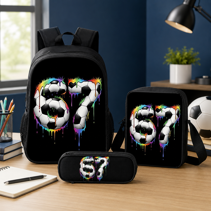 Six Seven 67 Kids 3-Piece School Backpack Set with Shoulder Bag &amp; Pencil Case